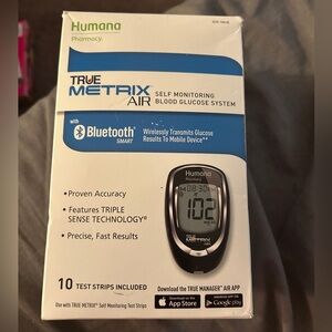 True Metrix Air Meter Diabetes Bluetooth Testing Kit NEW